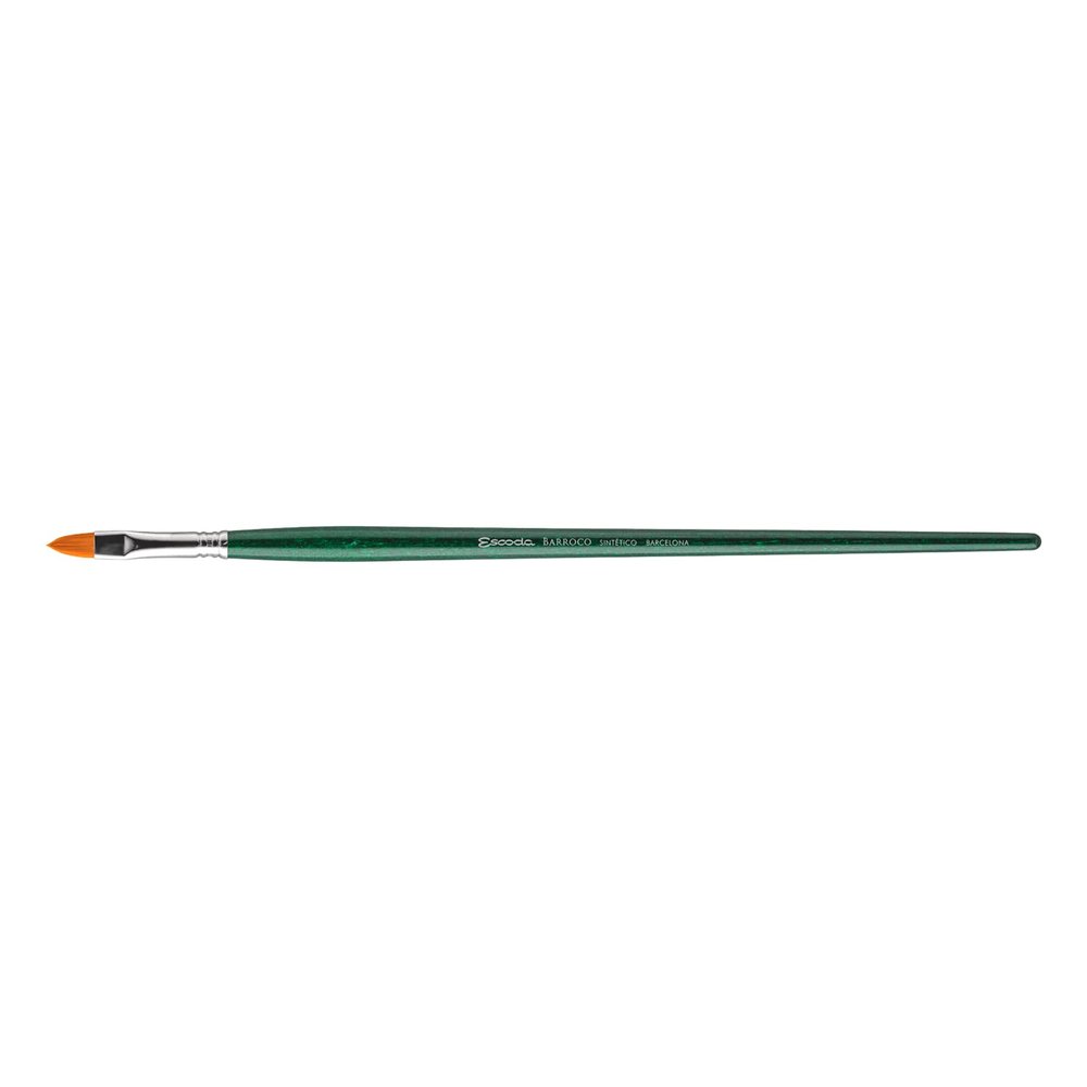 Escoda Barroco Series 2612 Artist Oil & Acrylic Paint Brush, Synthetic Gold Taklon Filament, Filbert, Size 2