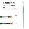 Escoda Barroco Series 2612 Artist Oil & Acrylic Paint Brush, Synthetic Gold Taklon Filament, Filbert, Size 2 view 3