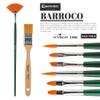 Escoda Barroco Series 2612 Artist Oil & Acrylic Paint Brush, Synthetic Gold Taklon Filament, Filbert, Size 2 view 4