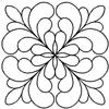 Quilting Creations Adante Feather Block Quilt Stencil, 7" view 1