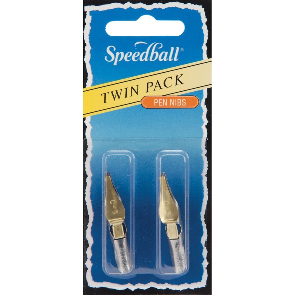 Speedball #513EF Pen Nib, Extra Fine, Twin Pack For Industrial Arts Calligraphy, Drawing Creative Writing, Ink Dip Quill Pen, Lettering, Handwriting Art Supplies, Dip Fountain Caligraphy Pen Nibs
