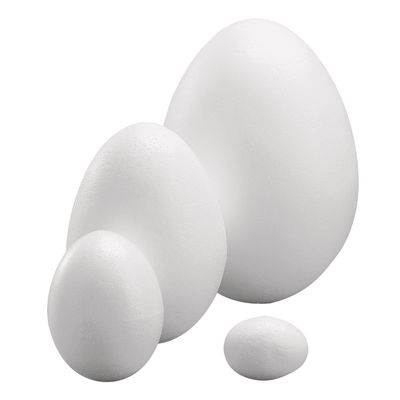 Rayher Polystyrene Egg for Easter Crafts, Fillable Two-Part Egg for Small Gifts and Sweets, Hollow Easter Egg, Height 30cm, White, 3317000