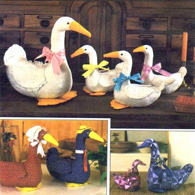 Simplicity 6721 Crafts Sewing Pattern Stuffed Goose Geese