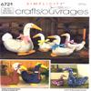 Simplicity 6721 Crafts Sewing Pattern Stuffed Goose Geese view 2