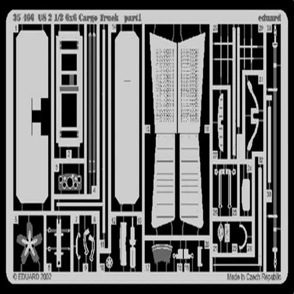 Eduard Accessories 35466 Model-Making Accessory 6x6 2.5T US Cargo Truck Photo Etch Set