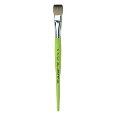 da Vinci Student Series 374 Fit for School and Hobby Paint Brush, Flat Elastic Synthetic with Green Matte Handle, Size 24 (374-24)