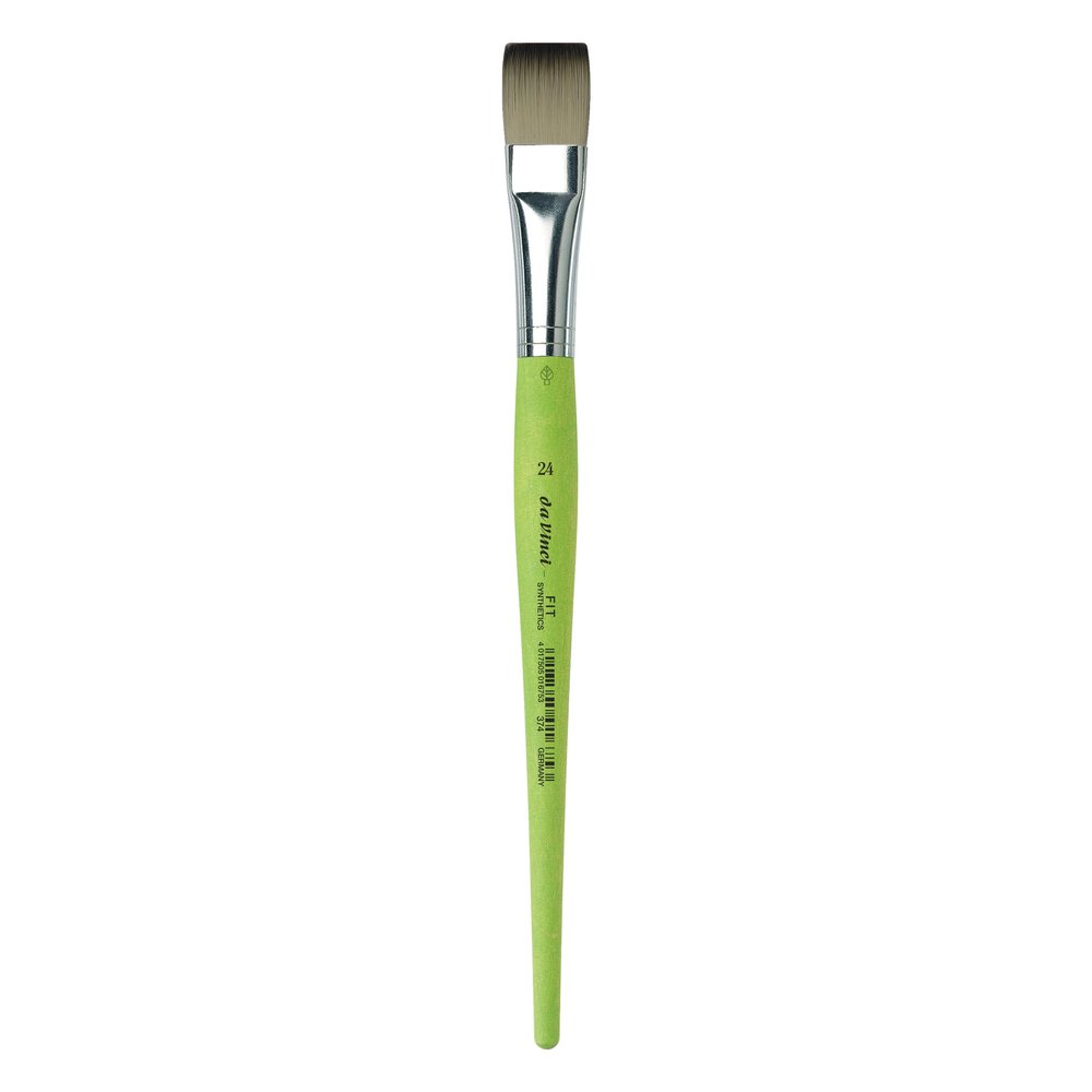 da Vinci Student Series 374 Fit for School and Hobby Paint Brush, Flat Elastic Synthetic with Green Matte Handle, Size 24 (374-24)