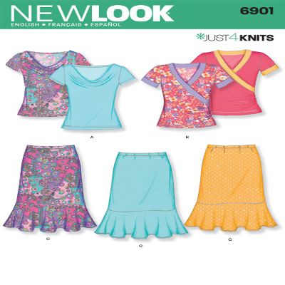 New Look Sewing Pattern 6901 Misses Separates, Size A (8-10-12-14-16-18)