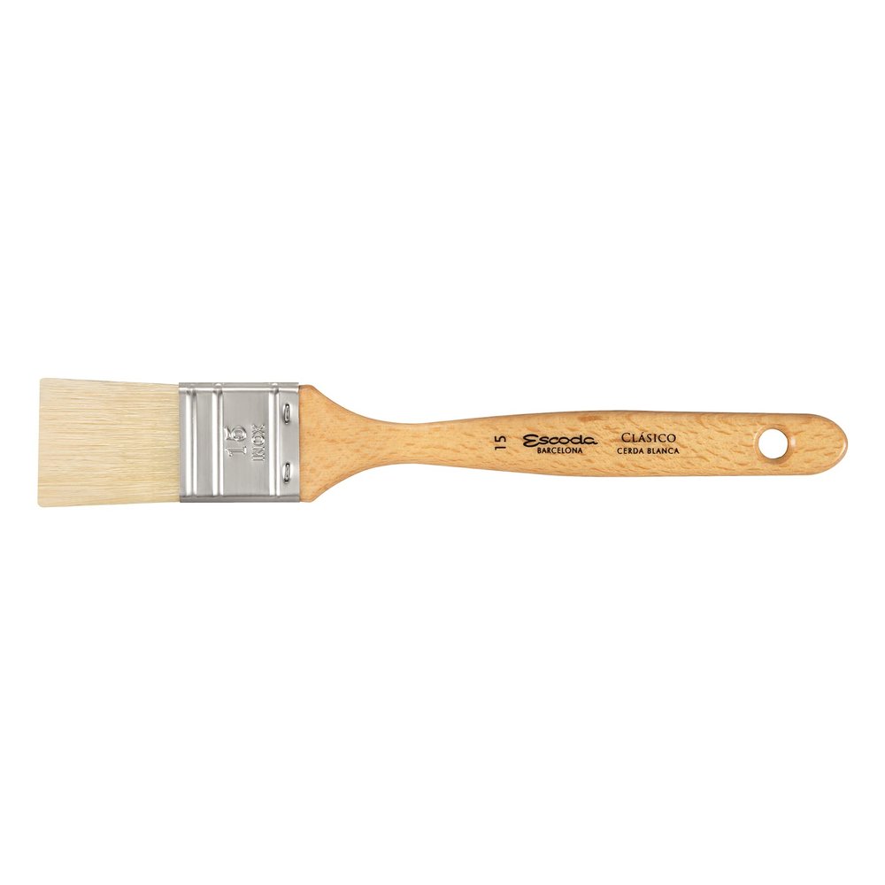 Escoda Clasico Series 2360 Artist Oil & Acrylic Paint Brush, Chungking Hog Bristle, Flat Mottler, Size 21