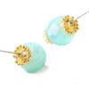 3x10mm 22kt Gold Plated Copper Bead Cap with Bali Granulated Design 8 inch 58 pieces view 3
