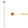 Creative Mark Qualita Golden Taklon Long Handle Paint Brush for Acrylics, Oils, Fine Art, Heavy Bodied Media - Single Brush - [Fan - Size 4] view 1
