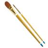 Creative Mark Qualita Golden Taklon Long Handle Paint Brush for Acrylics, Oils, Fine Art, Heavy Bodied Media - Single Brush - [Fan - Size 4] view 2