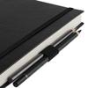 Creative Mark Hard Leather Bound Sketchbook [160 Pages - 8.5 x 11], Black Embossed Leatherette Journal, Acid-Free Paper, Perfect for Dry Media, Drawing with Elastic Pen Loop & Page Keeper Ribbon view 2