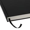 Creative Mark Hard Leather Bound Sketchbook [160 Pages - 8.5 x 11], Black Embossed Leatherette Journal, Acid-Free Paper, Perfect for Dry Media, Drawing with Elastic Pen Loop & Page Keeper Ribbon view 4