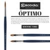 Escoda Art Products Escoda Optimo Series Artist Oil & Acrylic Long Handle Paint Brush, Size 5/0, Pure Kolinsky view 4
