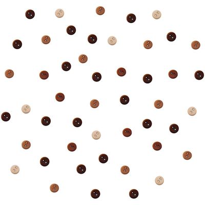 Jesse James DIUBTN-1567 Dress It Up Embellishments-Tiny Round Natural Buttons
