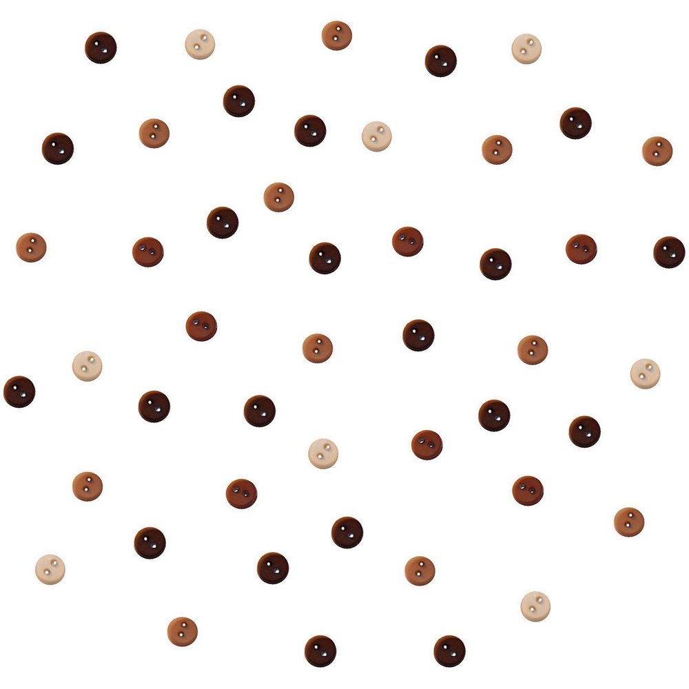 Jesse James DIUBTN-1567 Dress It Up Embellishments-Tiny Round Natural Buttons