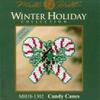 Candy Canes Beaded Counted Cross Stitch Christmas Ornament Kit Mill Hill 2011 Winter Holiday MH18-1302 view 2