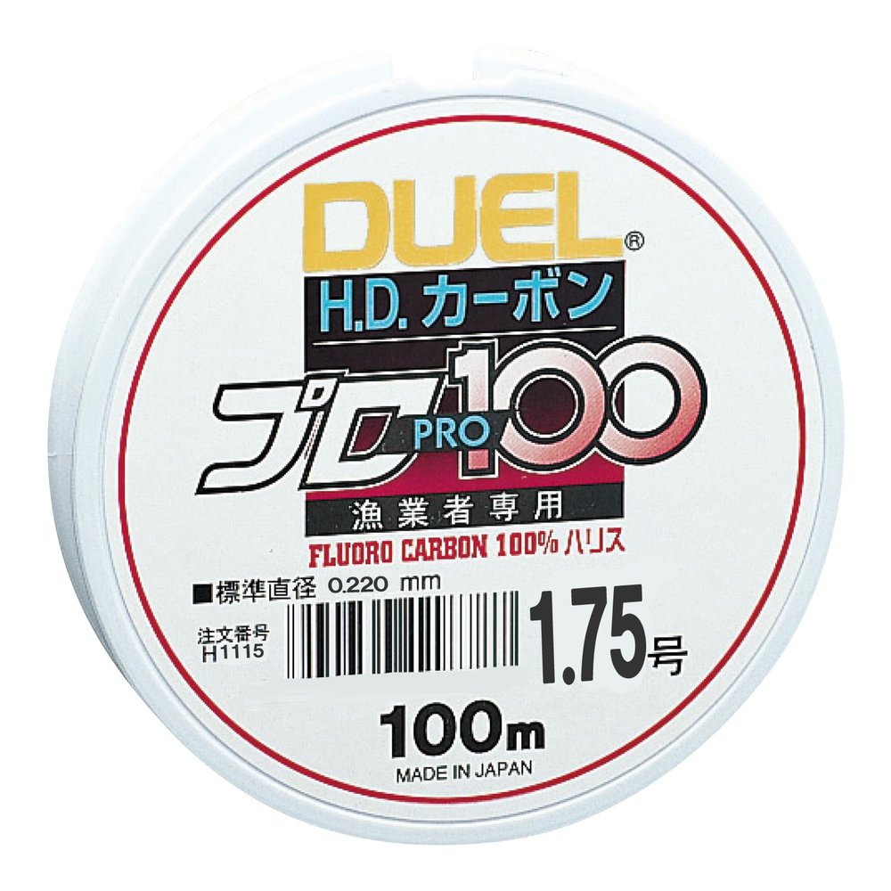 DUEL Fluoro Line H1115 HD Carbon Pro 100S No. 1.75 Clear