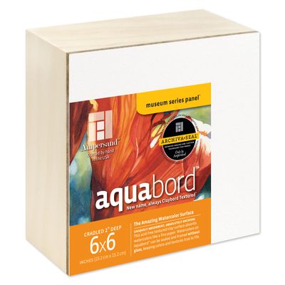Ampersand Art Supply Aquabord | 18" x 24" | 2" Cradled Profile | Watercolor Painting Panel | Highly Absorbent Surface for Watercolor, Gouache & Casein