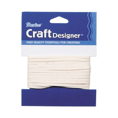 Darice 3Mm Sueded Cording - Ivory - 3 Yd