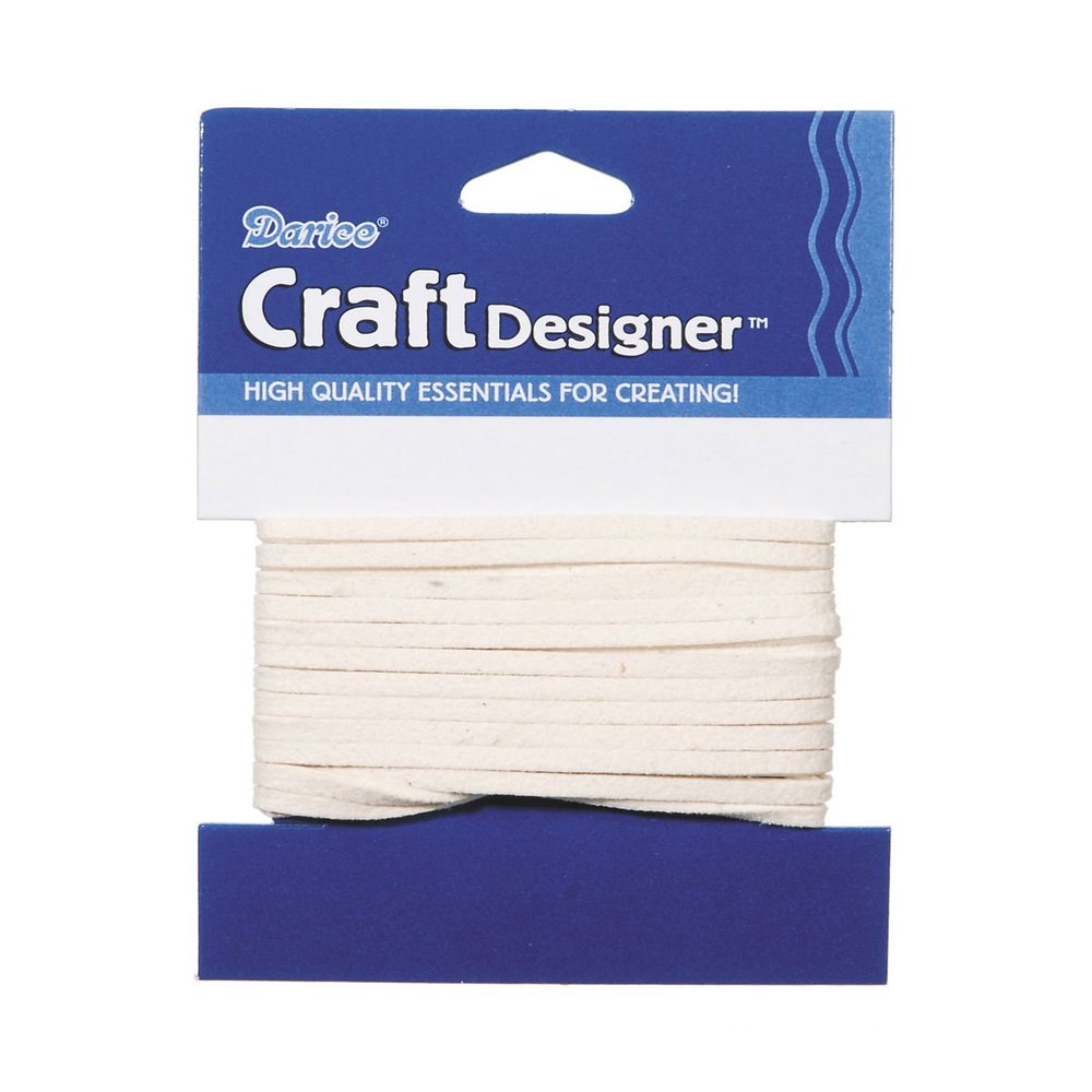 Darice 3Mm Sueded Cording - Ivory - 3 Yd