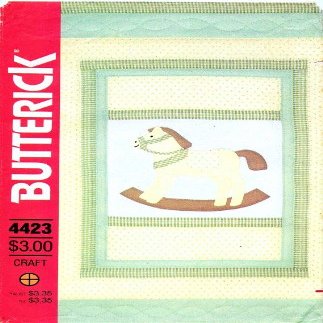 Vintage Butterick Crafts Sewing Pattern 4423 Rocking Horse Quilt
