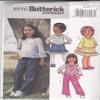 Butterick Sewing Pattern 3956 Girls' Top, Skirt & Pants, Size 6 7 8 view 1