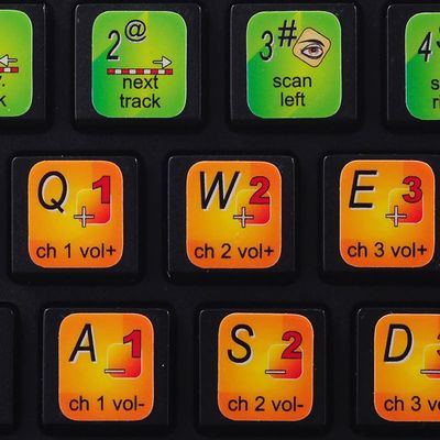 New DJ-1800 Keyboard Stickers Shortcut