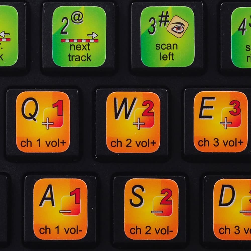 New DJ-1800 Keyboard Stickers Shortcut
