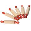 Fun Express 9" Classic Wood Dough Rollers with Red Handles for Kids - Perfect for Play Clay and Dough Activities - Small - 6 Pieces view 1