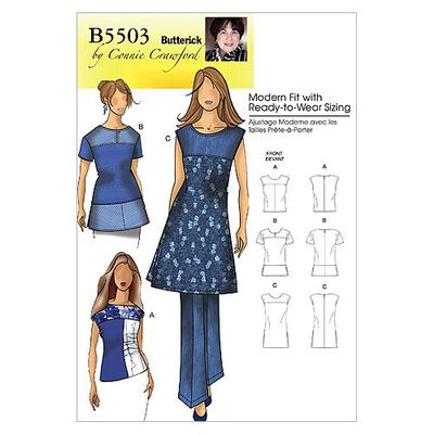 BUTTERICK PATTERNS B5503 Misses'/Women's Blouse, Size Woman (XXL-1X-2X-3X-4X-5X-6X)
