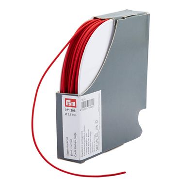 Prym Elastic Cord 2.5 mm 50 m Red, 60% ED 40% Polyester, 2,5 mm