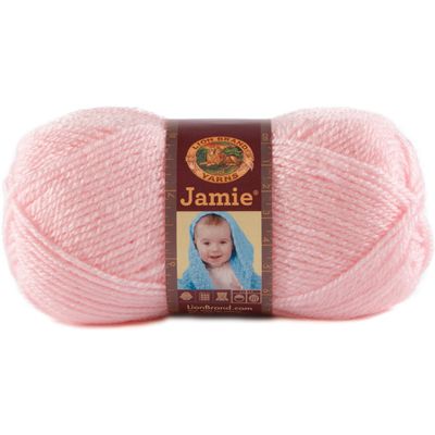 Lion Brand Yarn 881-101 Jamie Yarn, Powder Pink