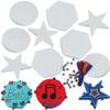 Fun Express Do It Yourself Hexagon & Star-Shaped Cardstock Tambourines for VBS, Kids Crafts & Fun Home Activities - Sizes from 4.25" to 5.5" - 12 Pieces view 1