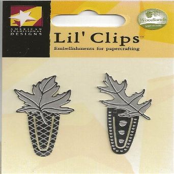 Large Silver Leaf Clips Metal Lil' Clips for Scrapbooking (LC0052)