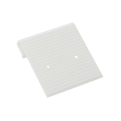 JewelrySupply Earring Cards 1x1 White Ribbed (Pack 100) Earring Jewelry Display