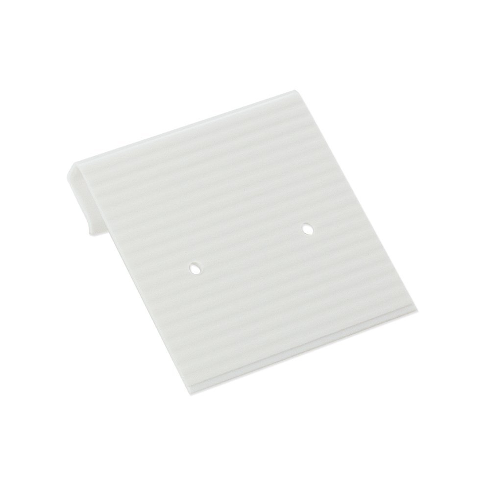JewelrySupply Earring Cards 1x1 White Ribbed (Pack 100) Earring Jewelry Display
