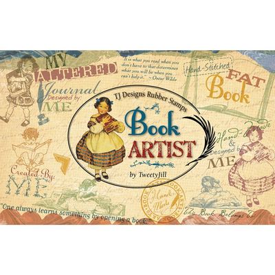TJ Designs Rubber Stamp Set, Book Artist