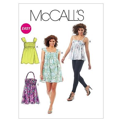 McCall's Patterns M6357 Misses' Tops, Tunic and Dress, Size Y (XSM-SML-MED)