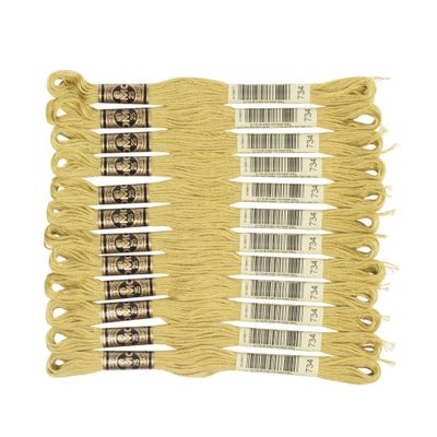 DMC 6-Strand Embroidery Cotton Floss, Light Olive Green