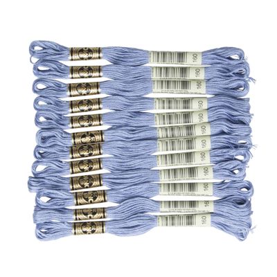 DMC 6-Strand Embroidery Cotton Floss, Medium Grey Blue
