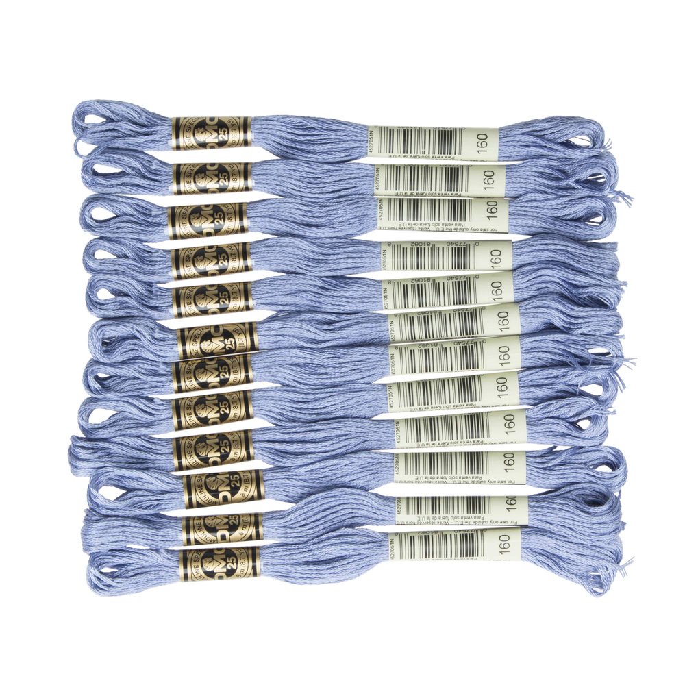 DMC 6-Strand Embroidery Cotton Floss, Medium Grey Blue