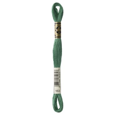 DMC 6-Strand Embroidery Cotton Floss, Medium Celadon Green,Pack of 12