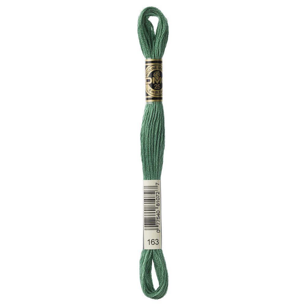 DMC 6-Strand Embroidery Cotton Floss, Medium Celadon Green,Pack of 12