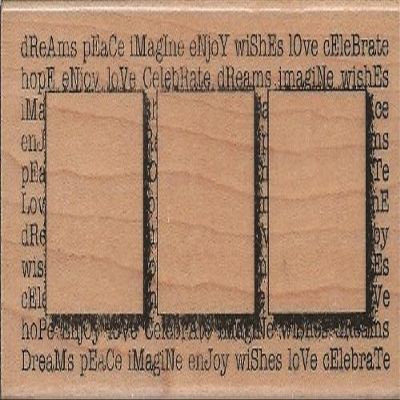 Dream Block Trio Wood Mounted Rubber Stamp (N130)