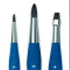 da Vinci Student Series 3505 Forte Student/Beginner Paint Brush Set, Synthetic with Blue Handle, 3 Brushes view 2