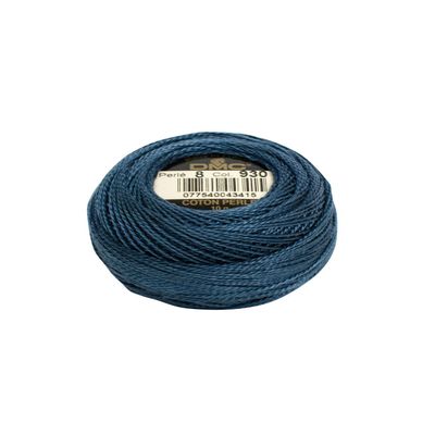 DMC CORPORATION DMC Pearl Cotton Ball Size 5 53yd-Dark Antique Blue Embroidery Accessory