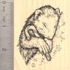 Ferret with Candy Cane (Carmel Corn) Rubber Stamp view 1