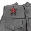 Red Black Star Patch - 3x3 inch. Embroidered Iron on Patch (P1479RED) view 2